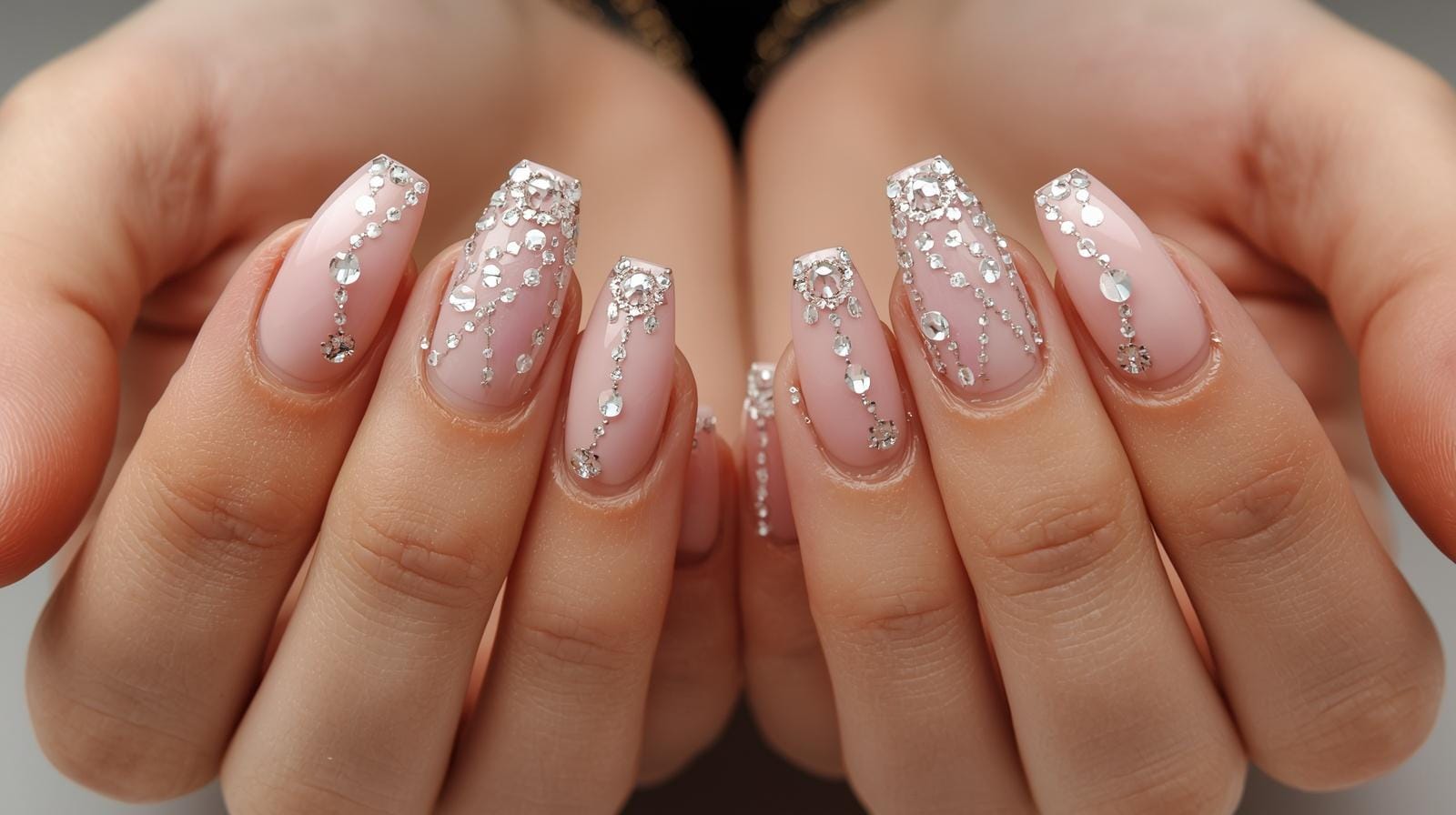 Rhinestone nehty